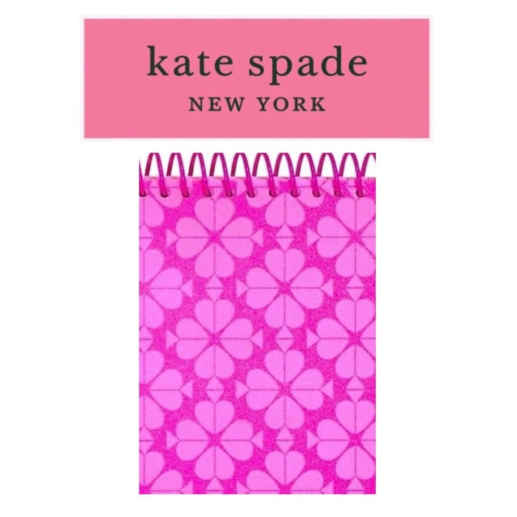 Kate Spade Pink Large College Ruled Top Spiral Notebook Nwt